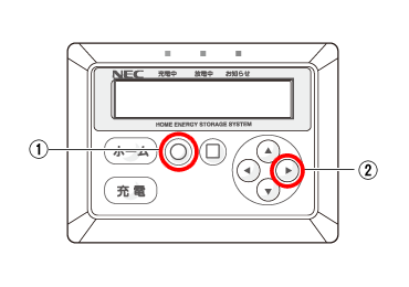 操作パネルの画面